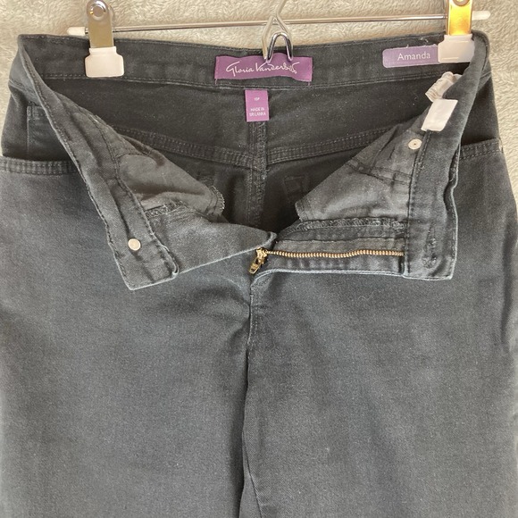 Gloria‎ Vanderbilt Amanda Jeans Size 10P Black Capri Denim Stretch - Picture 8 of 16